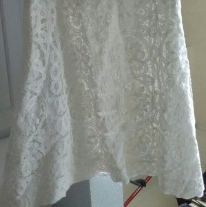 White Lace Banana Republic Skirt.